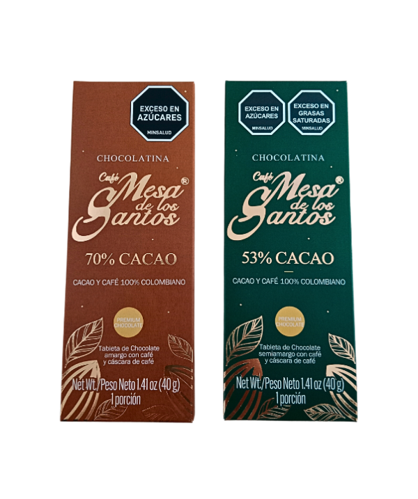 Barra de chocolate de cascara de café x 40 gr.